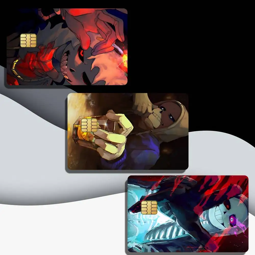Fell Ink Sans U-Undertale Credit Card HD Stickers Game Card Decal Card Matte Film Skin Small Chip Waterproof Sticker
