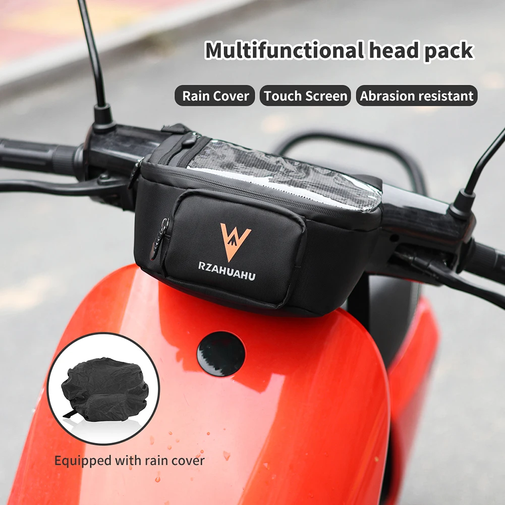 شاشة تعمل باللمس دراجة نارية الجبهة حقيبة سعة كبيرة الجبهة شوكة حقيبة التخزين متعددة الوظائف مقاوم للماء دراجة نارية الملحقات