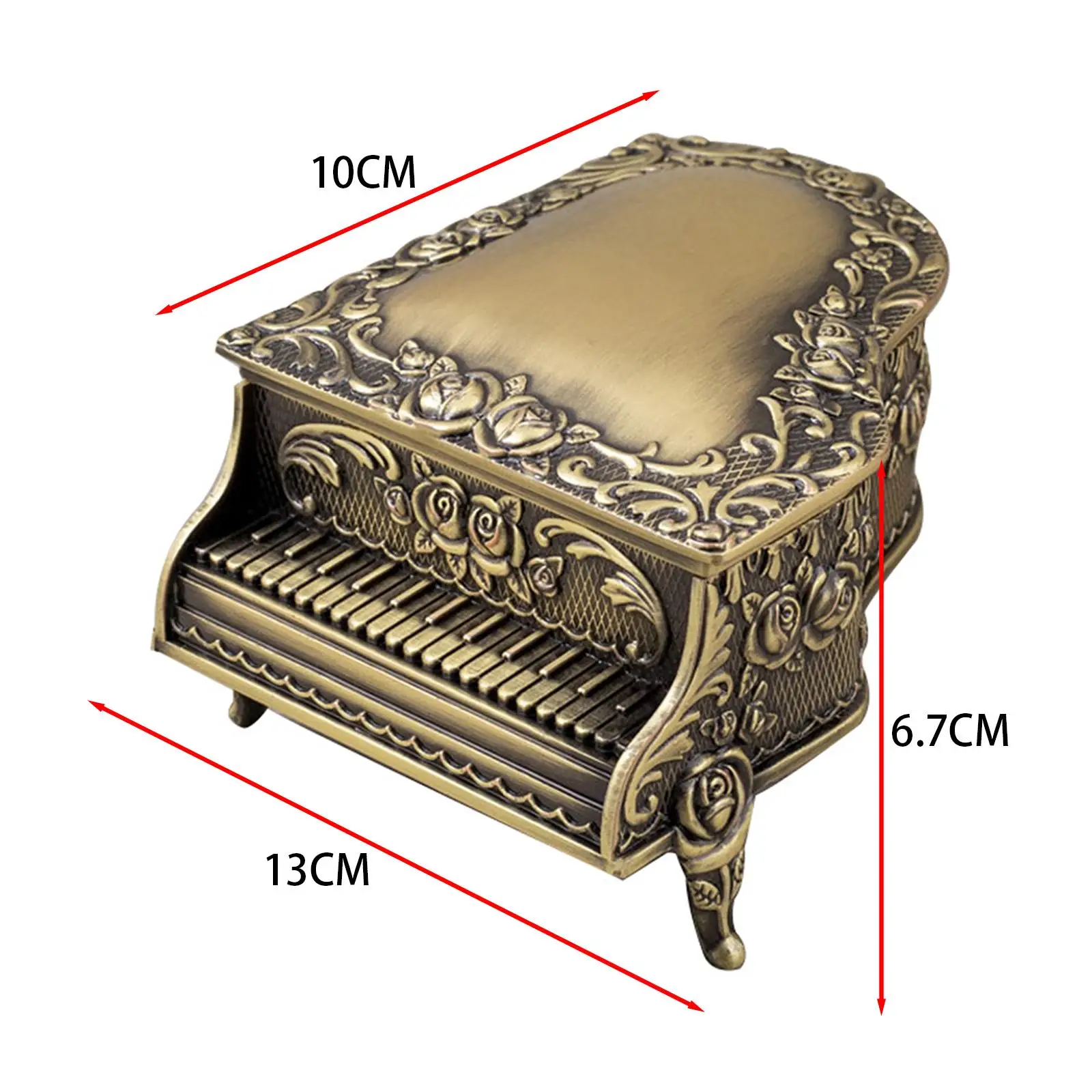 Antique Metal Trinket Chest for Keepsakes, Ideal Gift Box for Him and Her