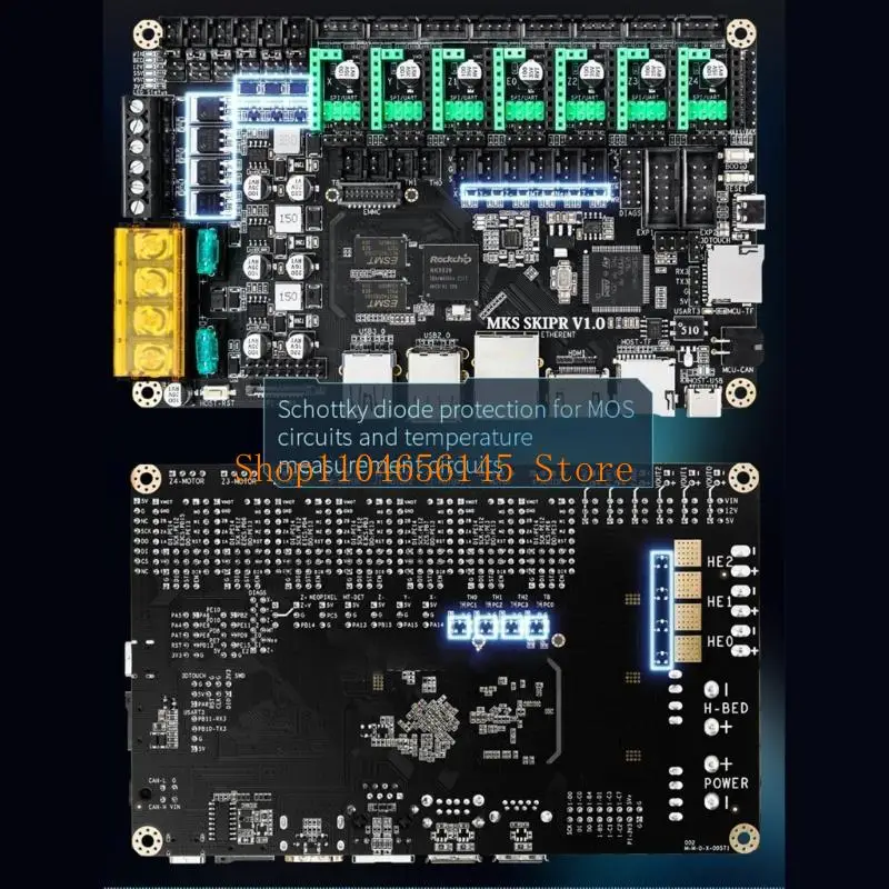 لوحة MKS SKIPR تدور كليبر دعم EMMC PI-TS35 شاشة رباعية النواة 64bit SOC STM32F407VET6 لـ Voron VS لـ RaspberryPi #4