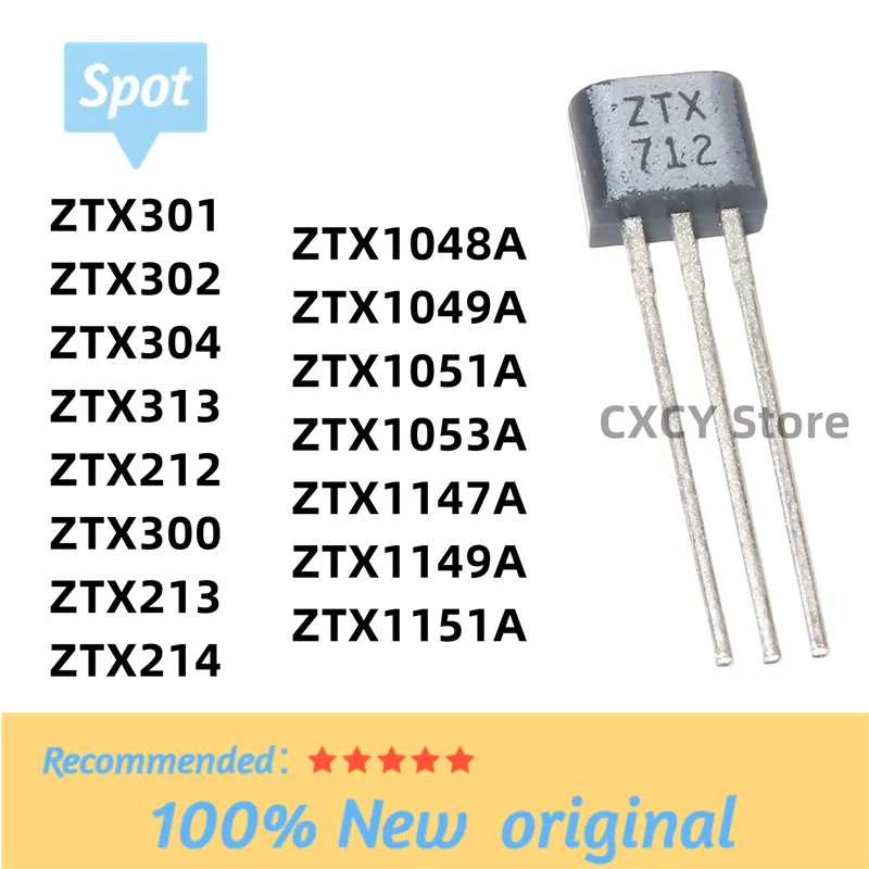 10PCS ZTX1048A ZTX1049A ZTX1051A ZTX1053A ZTX1147A ZTX1149A ZTX1151A ZTX213 ZTX214 ZTX212 ZTX300 ZTX301 ZTX302 ZTX304 ZTX313