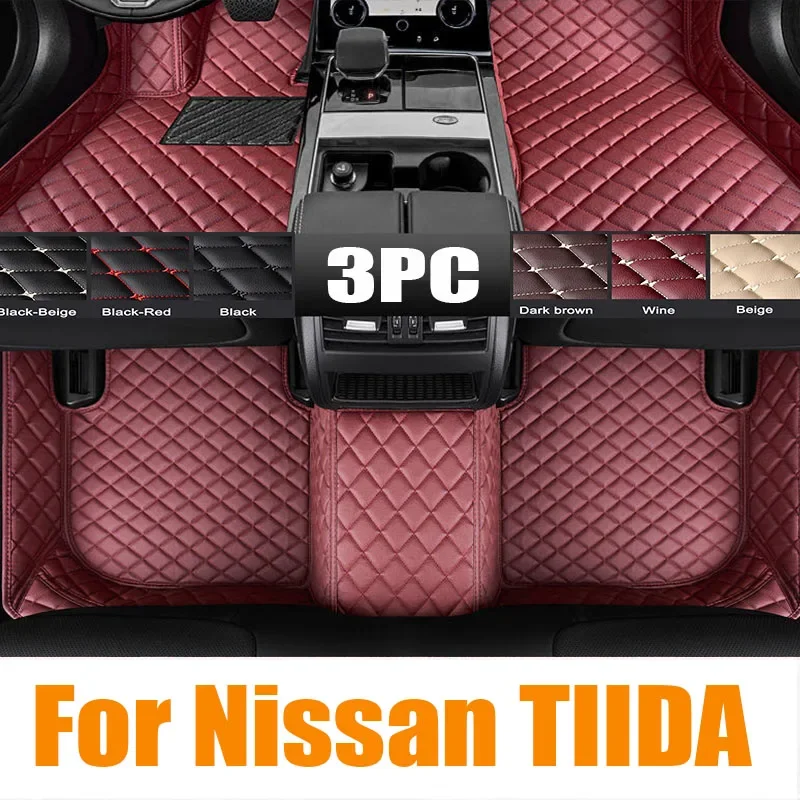 

For Nissan TIIDA C11 C12 2006-2019 Sedan Hatchback Car Floor Mats All-Weather Foot Mats Waterproof Tray Mat Interior Accessories