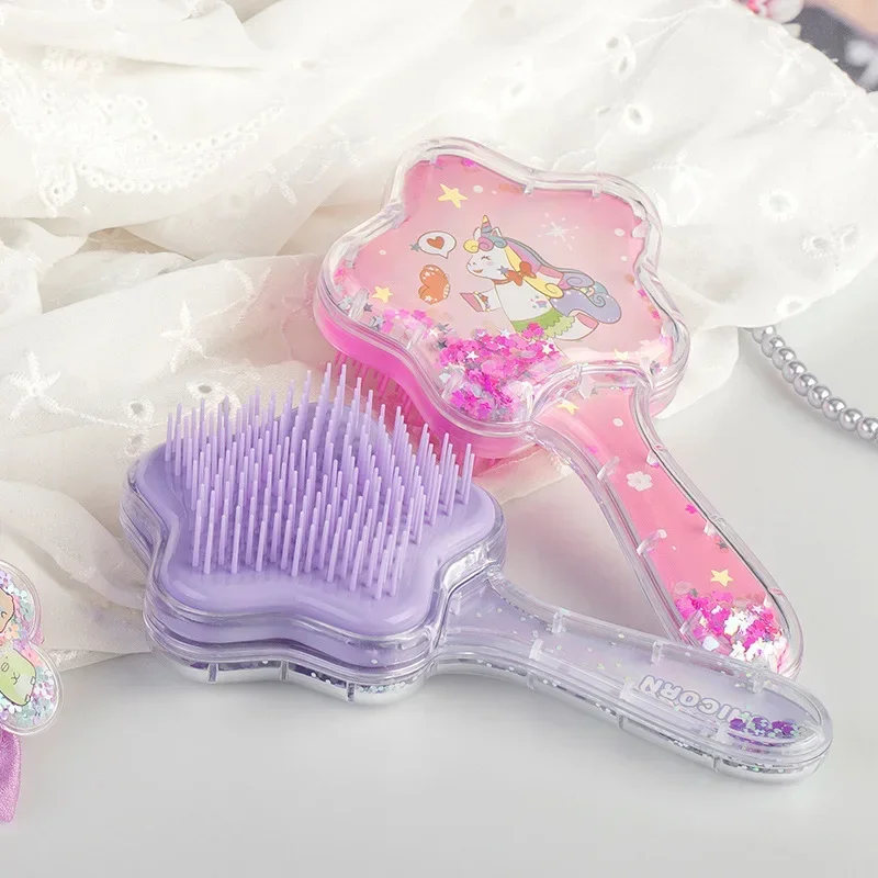 Mermaid Children Hair Comb Brush Cartoon Massager Comb High Quality Anti-detangle Comb Children\'s Cute Hairdressing Smooth Comb