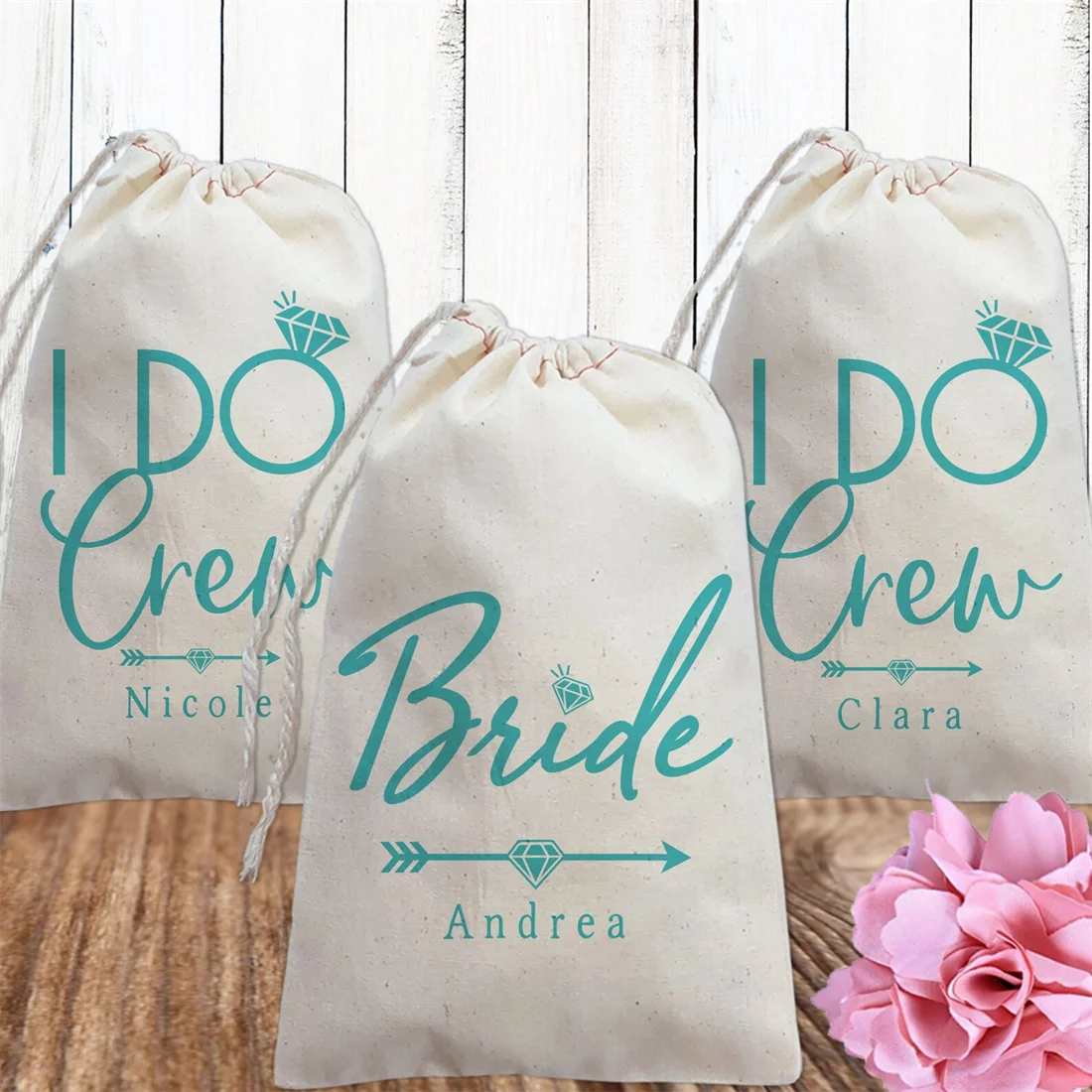 

20pcs Custom Bachelorette Favor Bags - I Do Crew Bachelorette Favor Bags