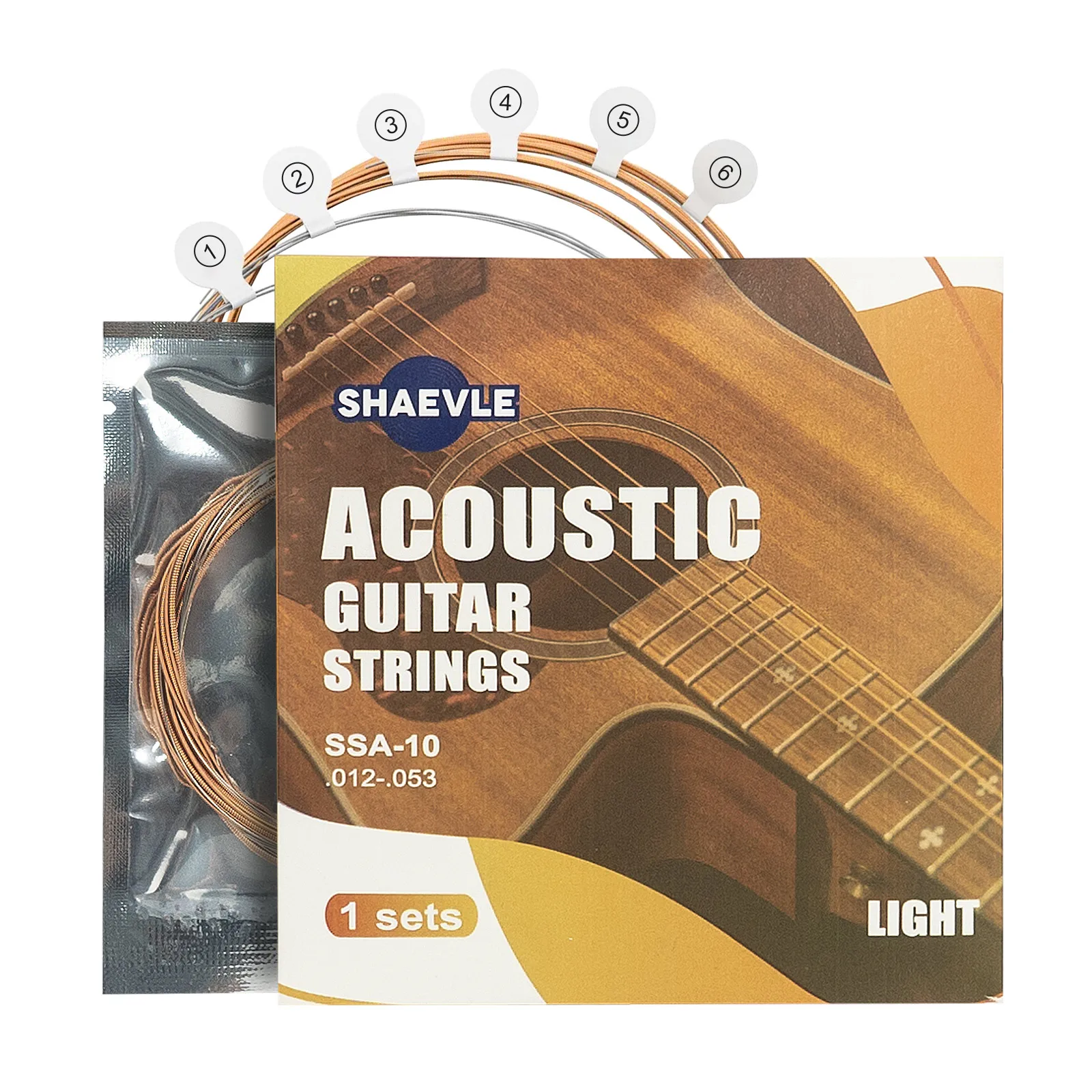 SONICAKE/SHAEVLE Guitar Strings for Acoustic Guitar 1/3 Sets of 6 Acoustic Guitar Kit Guitar Strings Replacement Steel String