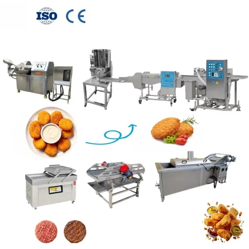 Custom Capacity Meat Patty Production Line Full Set Hamburger Patty Manufacturing Machine