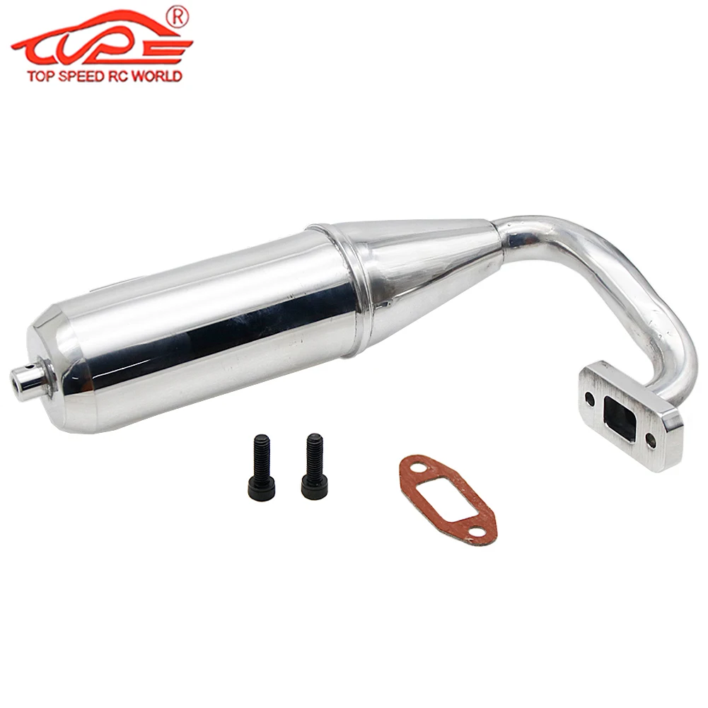 1/5 Engine Upgrade Parts Aluminum Exhaust Pipe Kit for 1/5 Scale Rc Car Gas HPI ROFUN ROVAN FG Truck Big Monster Truck Parts