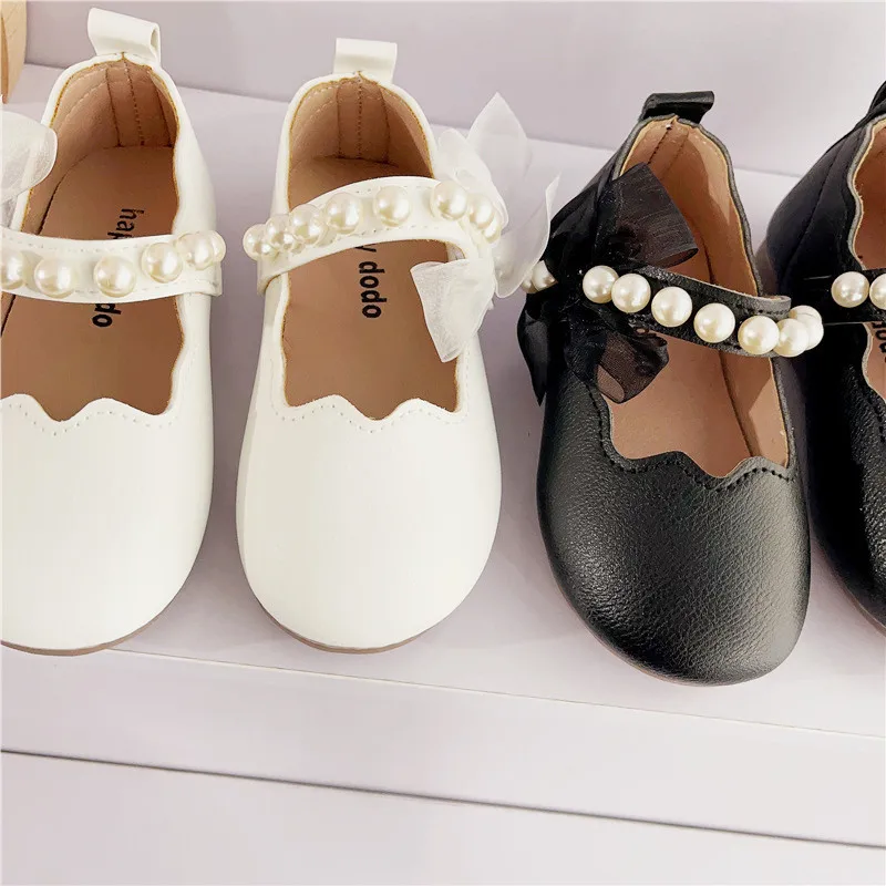 Zapatos Niña Girl Shoe Spring Autumn Pearl Girl Princess Shoe Fashion Single Shoes Bow Infant Mary Jane Shoes Kids Shoes Lolita