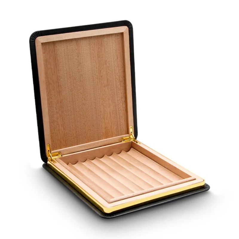 

Portable Humidor, Cedar Solid Wood Cigar Moisturizer Pack 10 Cutters