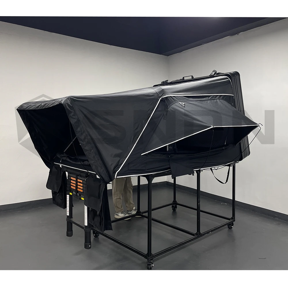

4wd Anti-condensation Aluminum Roof Top Tent Side Opening Roof Top Tent 4 Person Roof Top Tent With Cross Bar