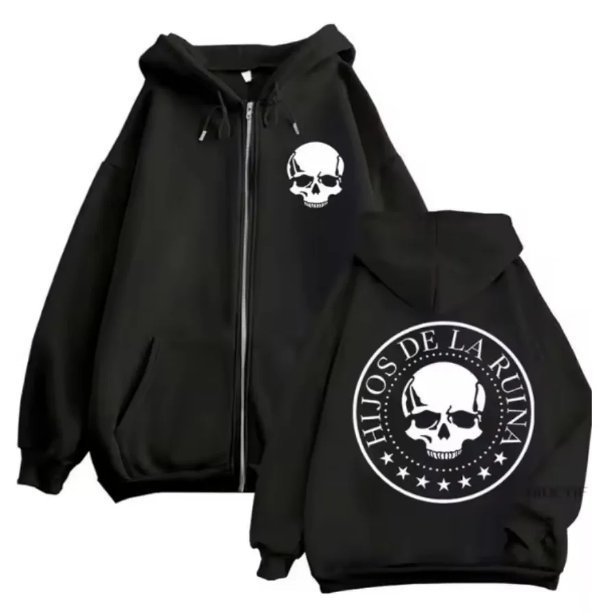 

Rapper Nato Y Waor Merch Vintage Zipper Hoodie Men Women Fashion Hip Hop Sweatshirt Casual Long Sleeve Streetwear Y2K Clothes