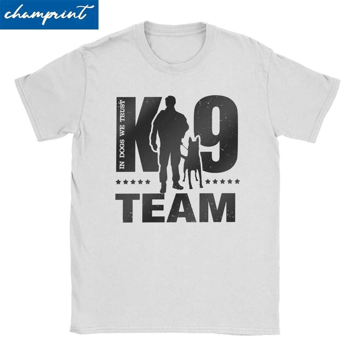 Camiseta del equipo K9 para hombre y mujer, Camisa de algodón 100%, cuello redondo, perro belga, manga corta, ropa de verano