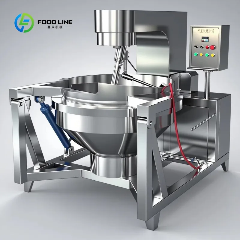 Customized Electric/Gas/Steam Heating Planetary Stirrer Cooking Machine Industrial Pot Mixer