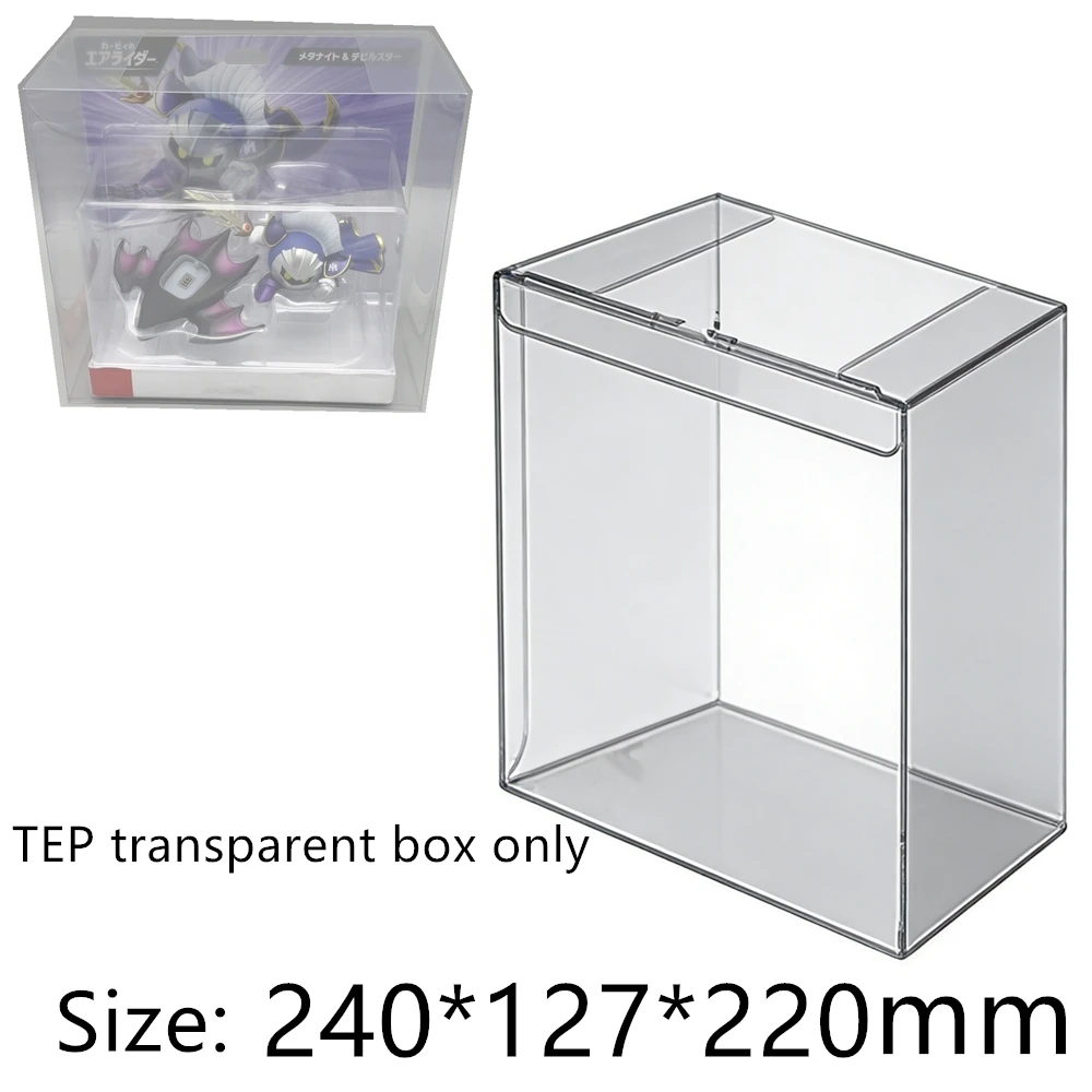 Protector de caja transparente para Meta Knight y Shadow Star, cajas coleccionables amiibo, estuche de almacenamiento TEP, estuche transparente para juegos