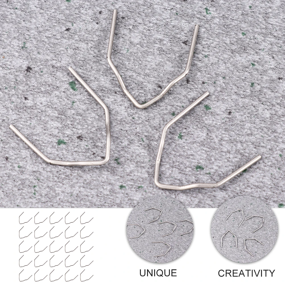 

1000pcs Bumper Repair Welding Rod Hot Staples Durable Iron Material Easy Processing Car Motorcycle Plastic Parts Welding Tool