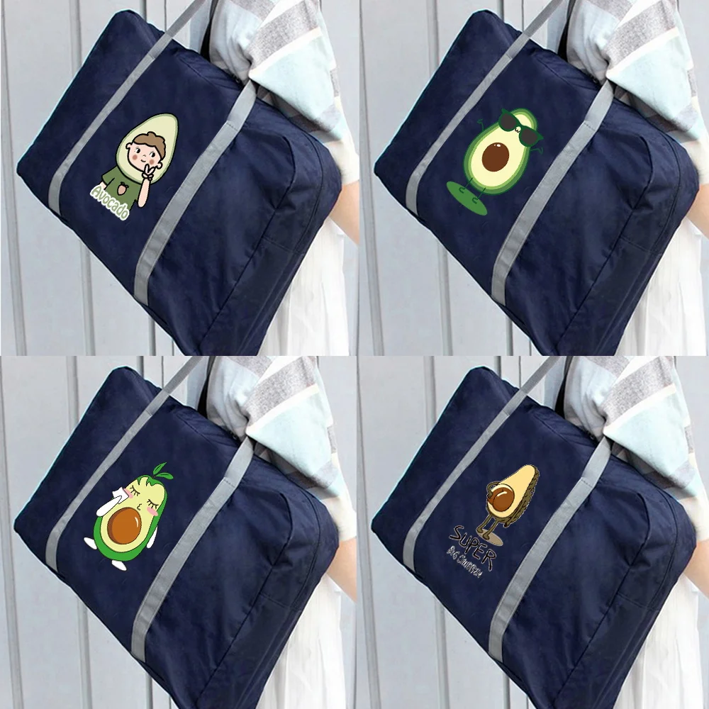 Fashion Avocado Pattern Unisex Folding Bag Portable Waterproof Bag New Large Storage Bag