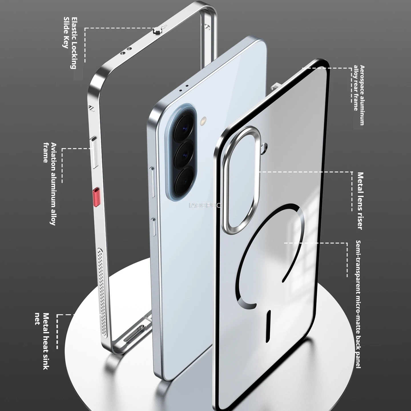 Für Samsung Galaxy A57 A37 S23 S24 S24+ S25 S25+ S26 S26+ Ultra Handyhülle Metallrahmen für MagSafe Schnalle Aluminiumlegierung Hülle – Detail 6