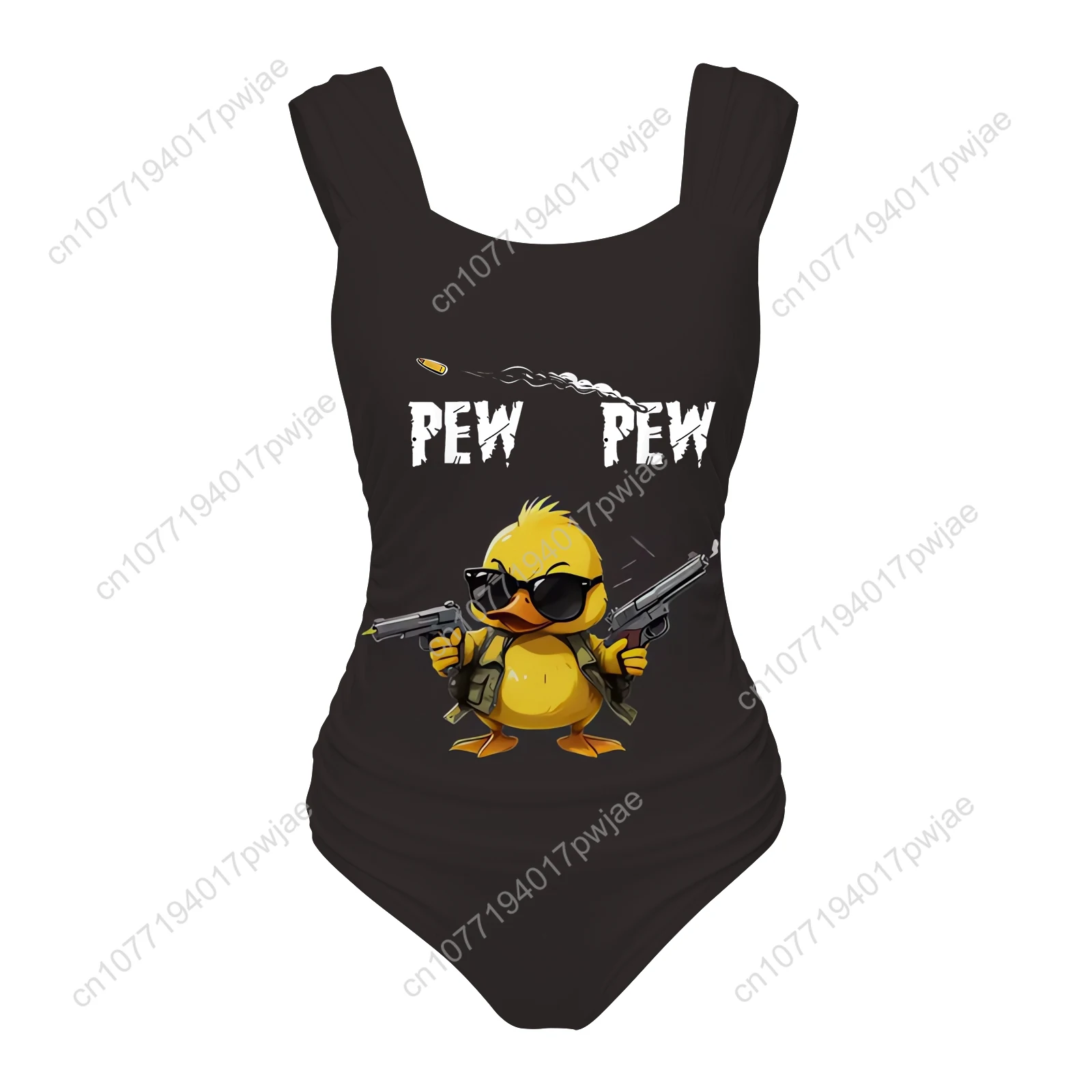 Pew Pew Madafakas-bañador de una pieza con diseño divertido, trajes de baño con tirantes anchos para mujer, traje de baño para playa, Bikini Sexy, ropa de playa personalizada