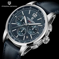PAGANI DESIGN 2025 nueva moda de lujo Casual hombres relojes de cuarzo VK63 100M resistente al agua relojes de acero inoxidable con cristal de zafiro