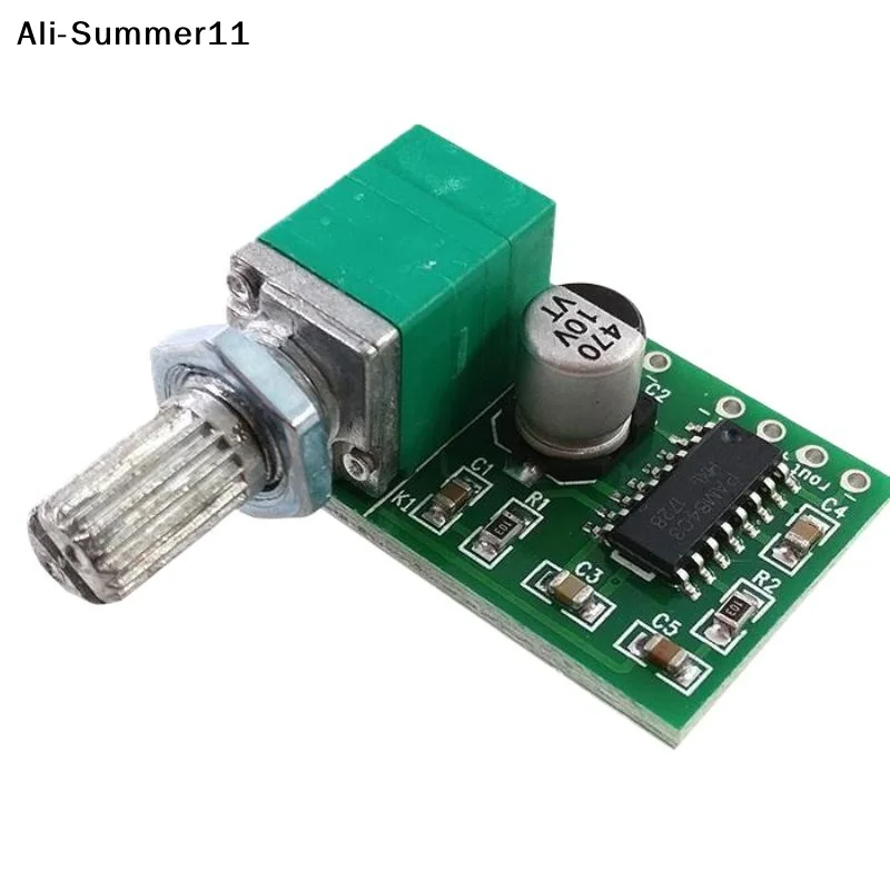 【Amn】1Pc/3Pcs Volume Control  2 * 3W With Potentionmeter Mini PAM8403 DC5V 2 Channel USB Digital Audio Amplifier Board Module