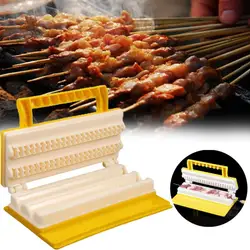 Outdoor Kitchen BBQ Kebab Maker Double / Single Row Meat Skewer Machine Quick Skewer Easy BBQ Tools Kitchen Accessories Camping