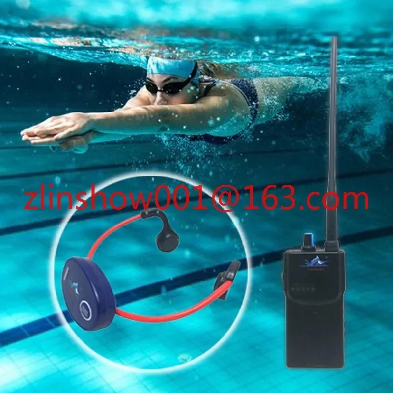 

Swimming Coach Teaching Device Multi Speaking Walkie Talkie Bone Conduction Headphone Radio Earpiece