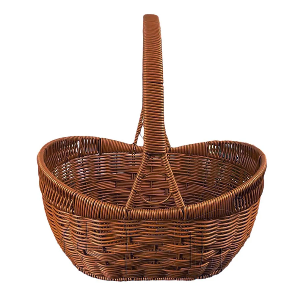 

Handmade Woven Fruit Basket Multi-Function Portable Storage Basket for Kitchen Home Use Woven Baskets Sundries Storage Baskets,