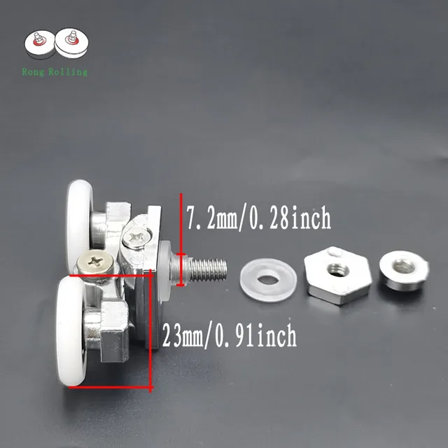 4pcs Shower Door Runner, Bathroom Pulley Diameter 23mm 25mm, Main Body Zinc Alloy Material, Sliding Door Wheel, Door Accessories 5 4pcs Shower Door Runner, Bathroom Pulley Diameter 23mm 25mm, Main Body Zinc Alloy Material, Sliding Door Wheel, Door Accessories 5