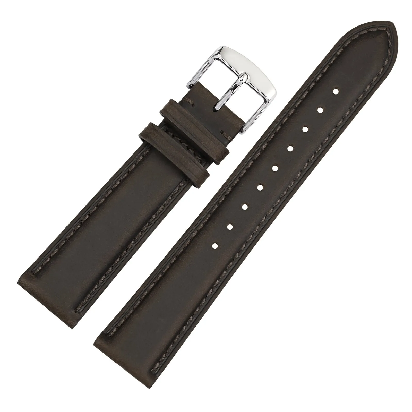 ANBEER Leather Watch Strap, Replacement Watch Band for Men, 16mm 17mm 18mm 19mm 20mm 21mm 22mm Vintage Style Watchband