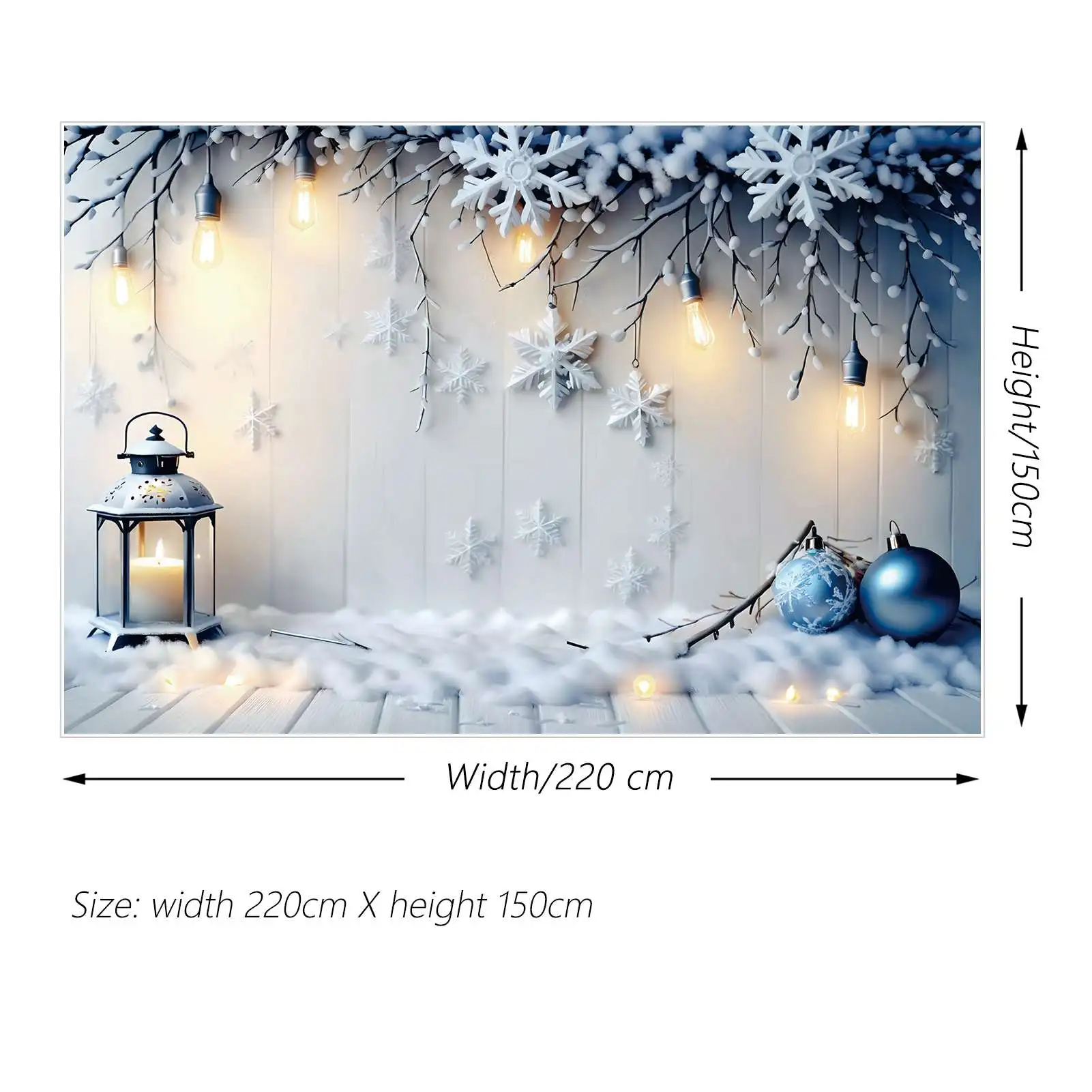 MOON.QG Backdrop Christmas Photozone Photocall Studio Background Decorations Props Pine Ball Candle Light Photography Supplies