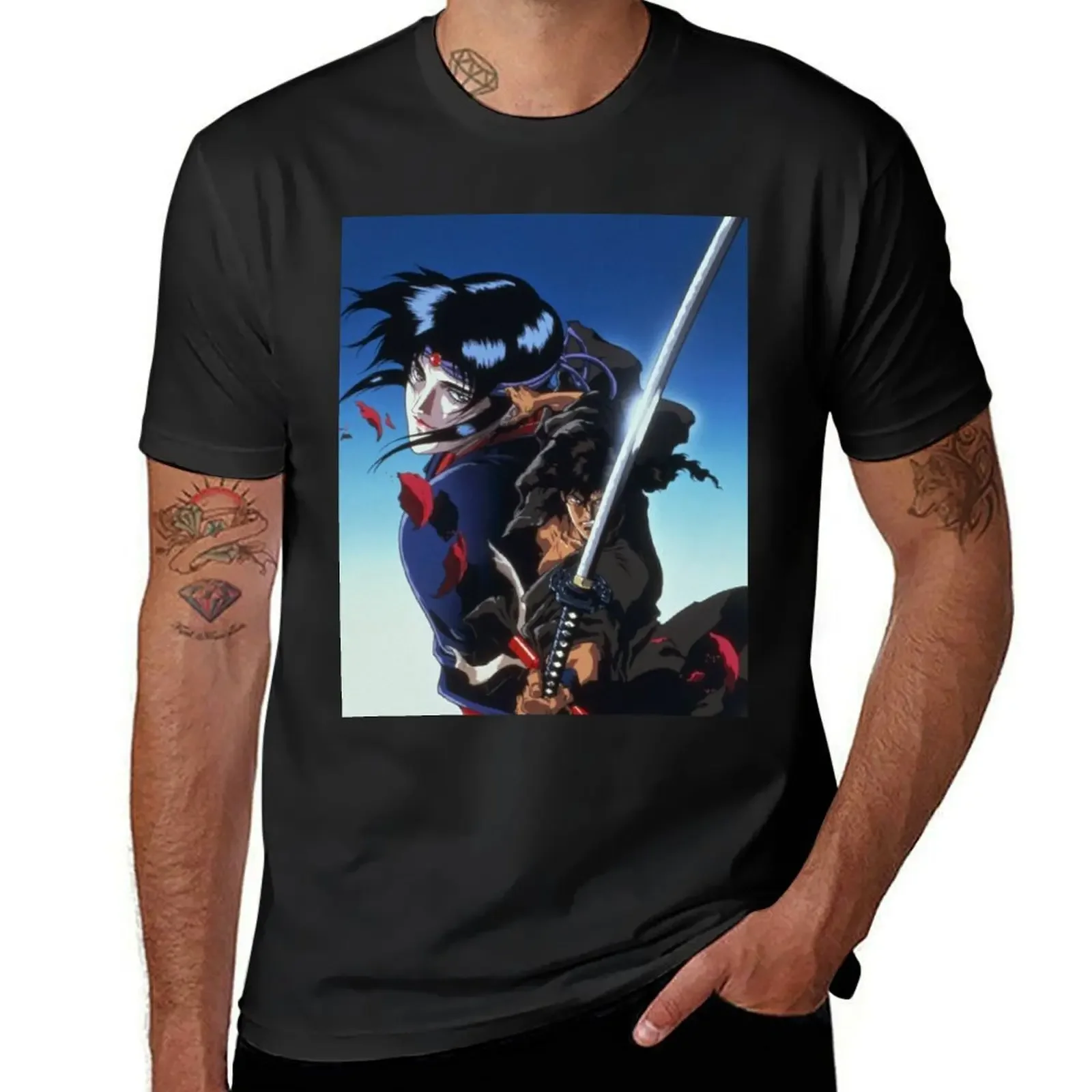 

Ninja scroll T-Shirt vintage summer tops graphic t shirt vintage anime t shirts t shirts men