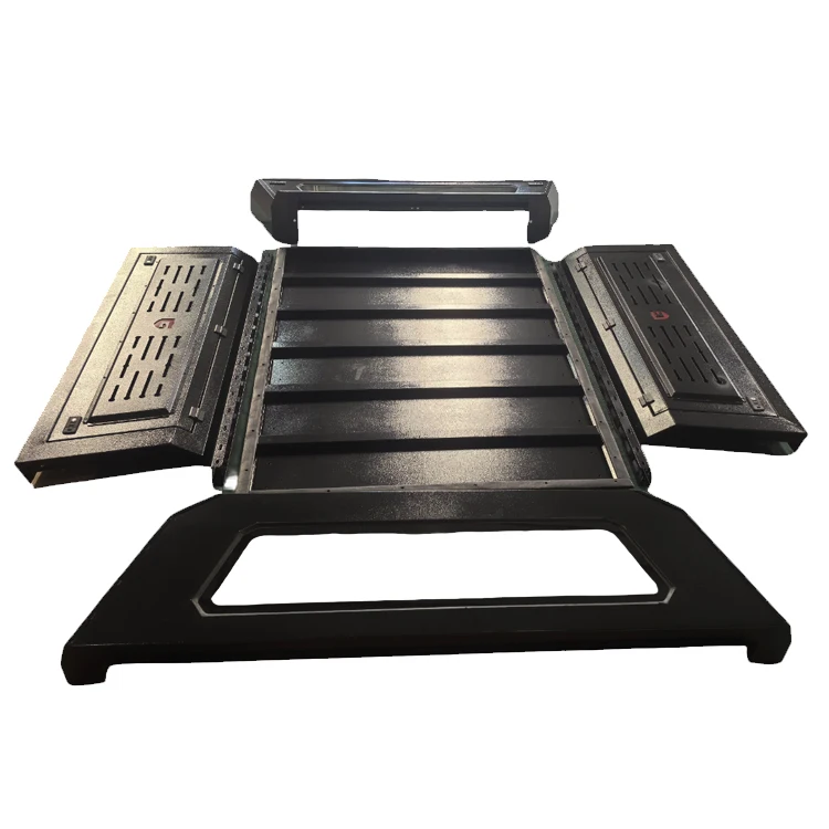 

Wholesale High Quality Pickup Truck Camper Canopy Split Aluminum Alloy Hard Top Cover for 2024 GMC1500 CrewCab 5.8ft Bed