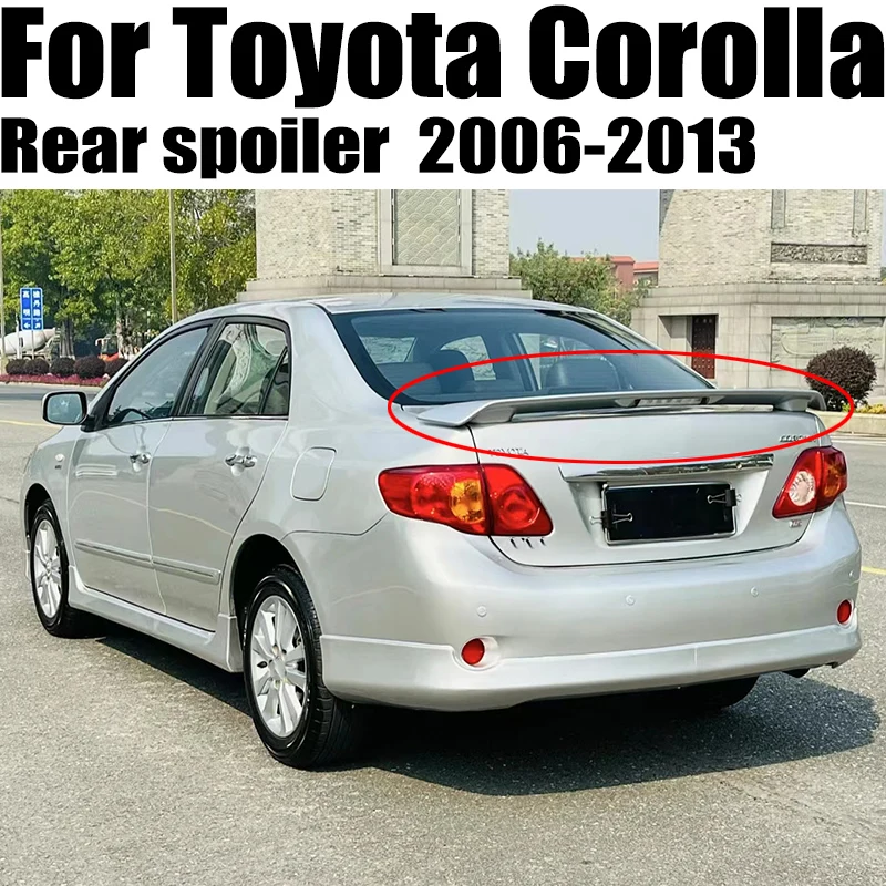 

For Toyota Corolla Spoiler ABS Material Car Rear Wing Primer Rear Spoiler 2006-2013 Rear Wing Spoiler With Led Light