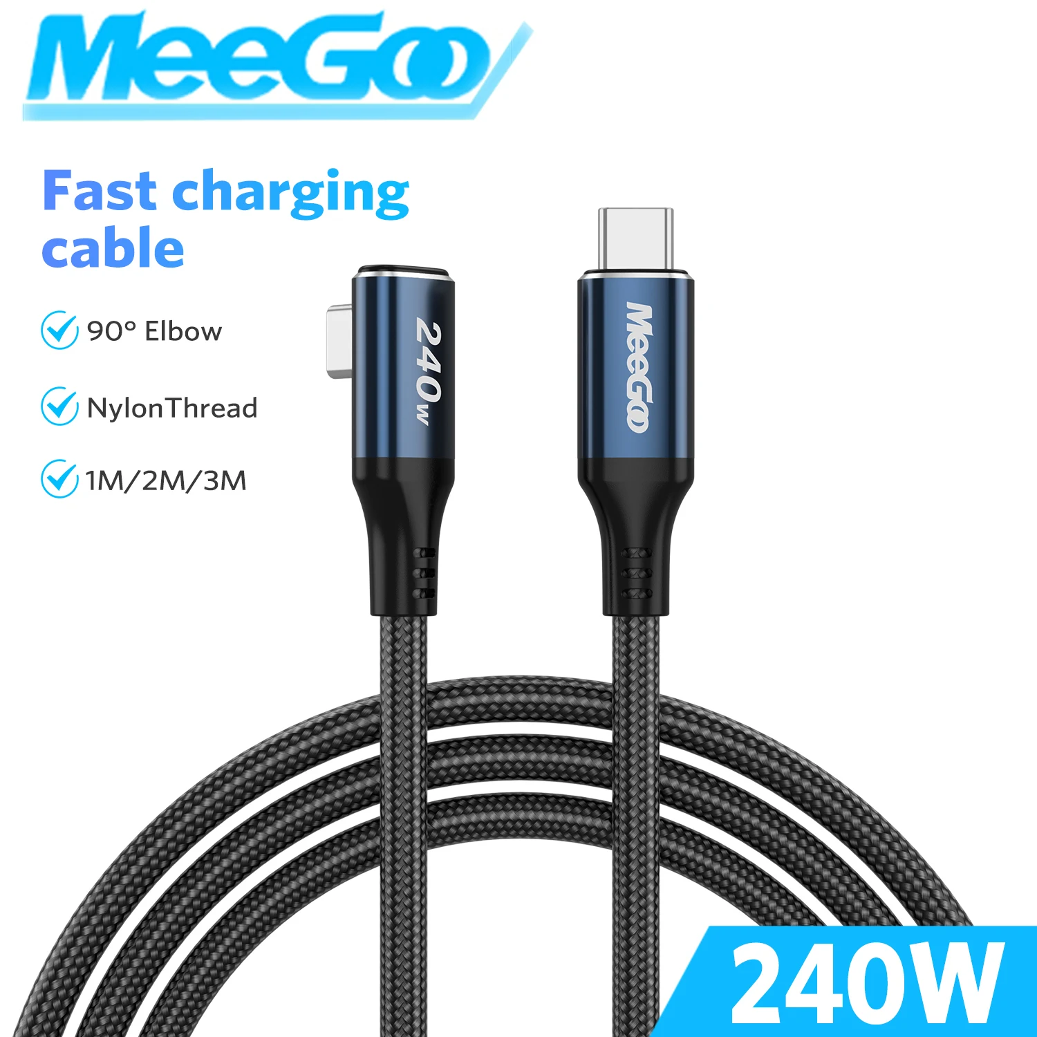 Кабель MeeGoo 240 Вт USB Type C — USB C PD Провод для быстрой зарядки для Macbook Air iPad iPhone 15 Pro Max Xiaomi Dell HP 1/2/3M НОВЫЙ Кабель MeeGoo 240 Вт USB Type C — USB C PD Провод для быстрой зарядки для Macbook Air iPad iPhone 15 Pro Max Xiaomi Dell HP 1/2/3M НОВЫЙ