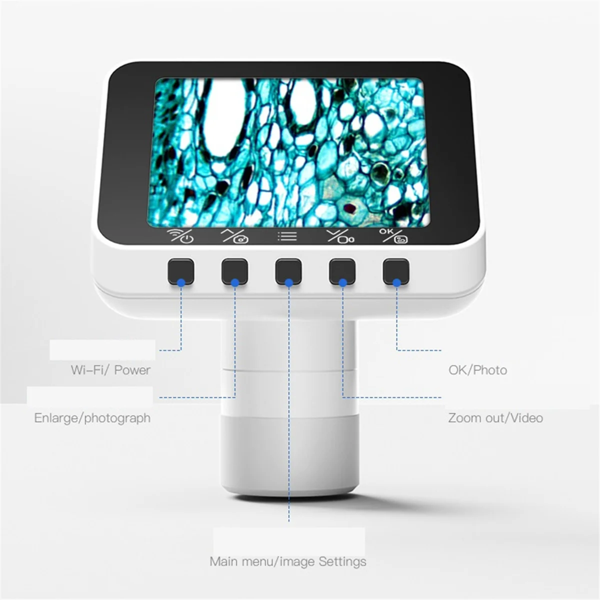 ABJZ 2.8 بوصة شاشة مجهر إلكتروني 1000X مجهر رقمي صيانة صناعية مجهر سطح المكتب