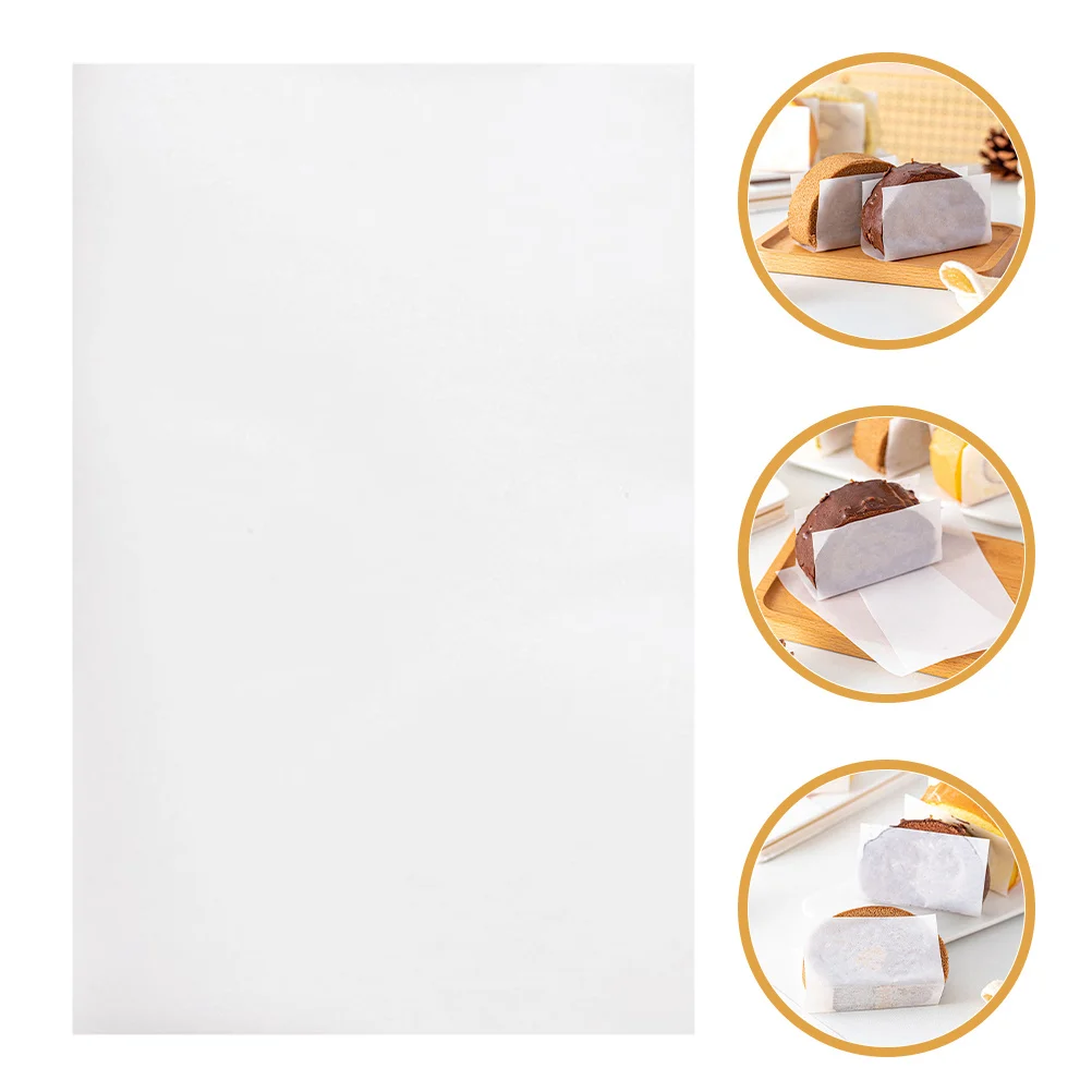 200Pcs Cake Roll Separator Paper Heat Resistant Food Grade Wrapping Sheets for Pastries Cookies Sandwiches Takeout Packaging