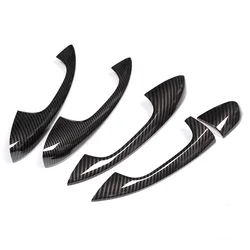 For Mercedes Benz C Class W205 GLC X253 E Class W213 LHD Chrome Carbon Fiber Door Handle Cover Car Styling Accessories Stickers