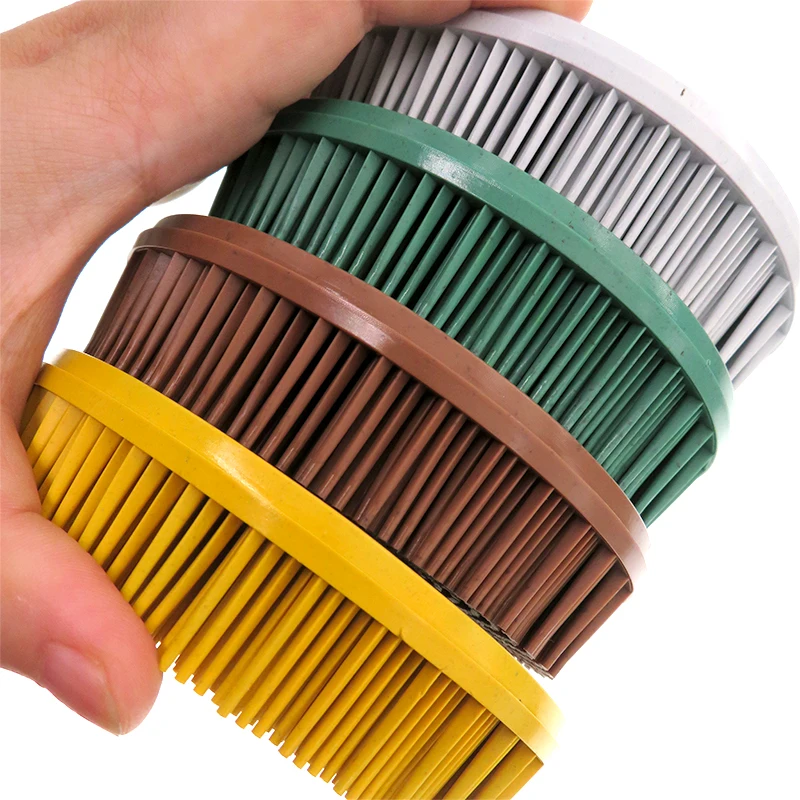 1 Pcs 4.5 Inch Bristle Discs Abrasive Bristle Disc 36/50/80/120 Grit with 5/8-11 Thread for Removing Coatings Paint Rust