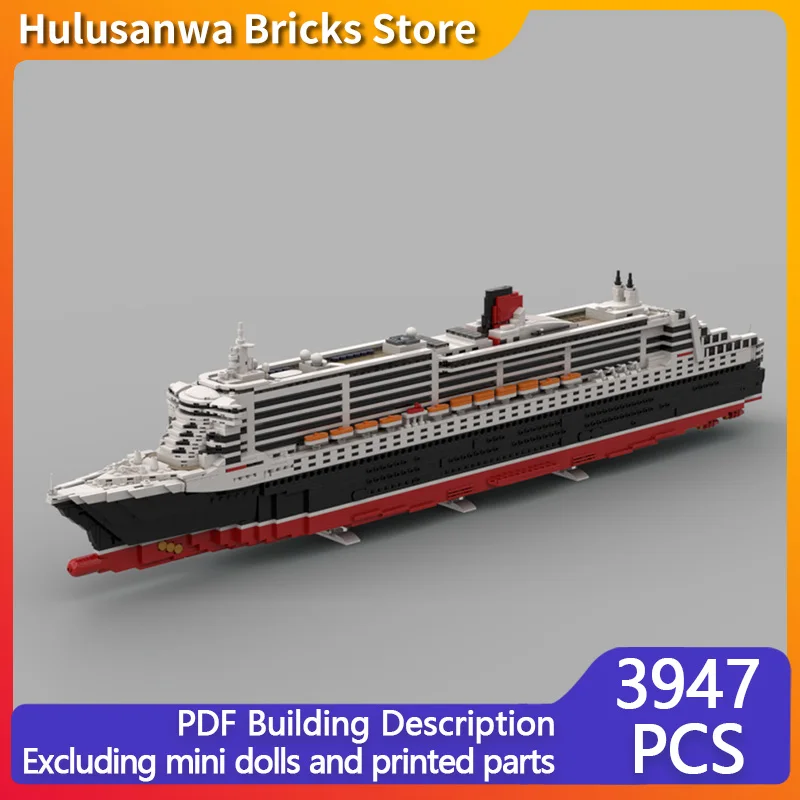 

Роскошный круизный корабль Queen Mary 2, MOC, строительные кирпичи, военное оборудование, модульные технологии, подарки, праздник, сборка, детские игрушки, костюм