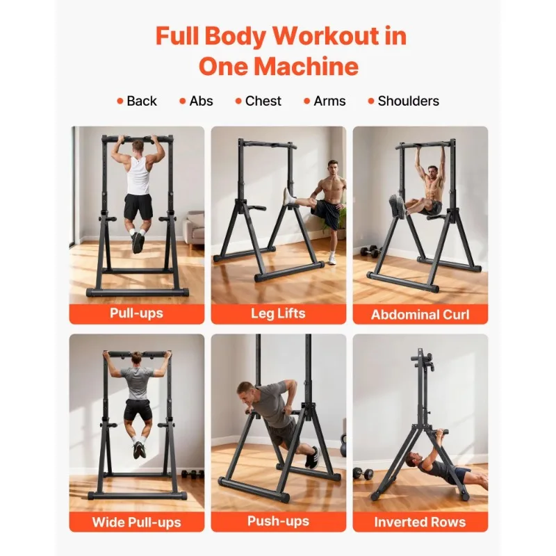 Portable 330-pound load-bearing pull-up rack, free-standing triangular construction