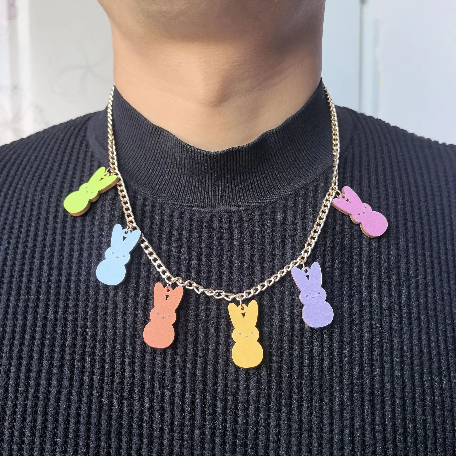 Cute Animal Heart Butterfly Gummy Bear Blade Pendant Necklace For Women Girls Trendy Rap Style Fashion Party Jewelry Gift