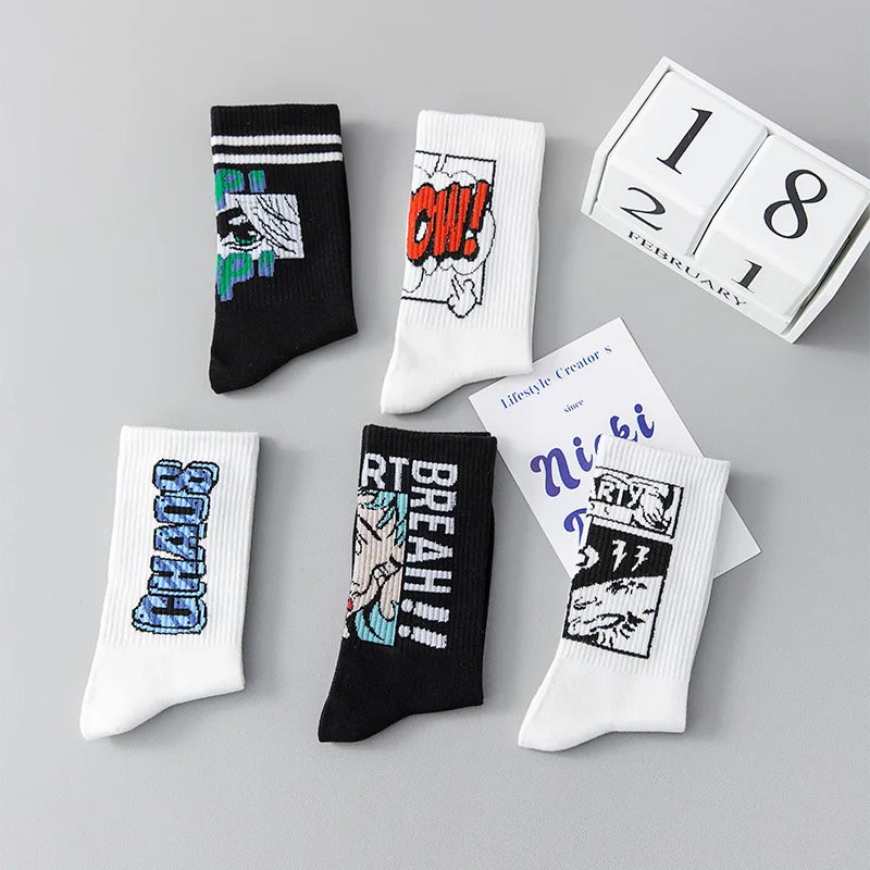 Kids Sports Style Cartoon Fashion Student Spring and Summer Thin Comfortable Breathable Boys Socks