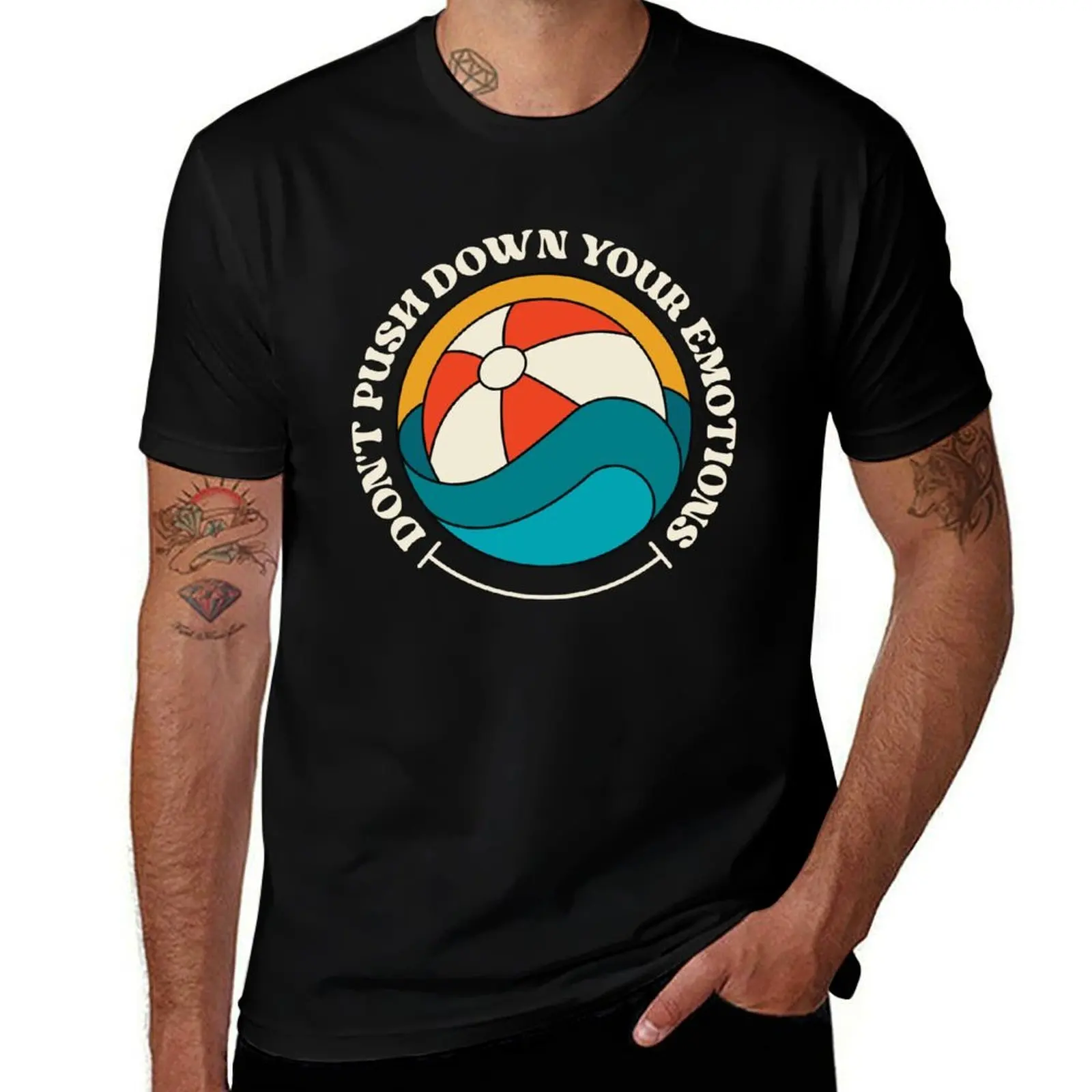 Don't Push Down Your Emotions T-Shirt Comfortable Workout Short Sleeve Shirt T-Shirt