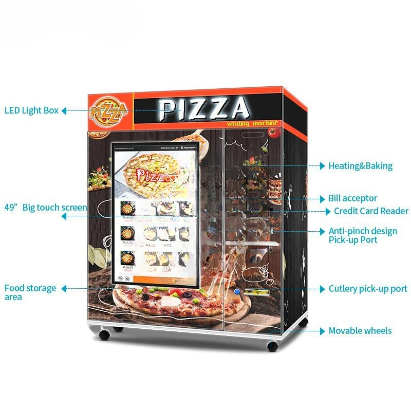 Let Pizza Vending Machine With Heating And Baking System Pizza Vending Machine Full Automatic