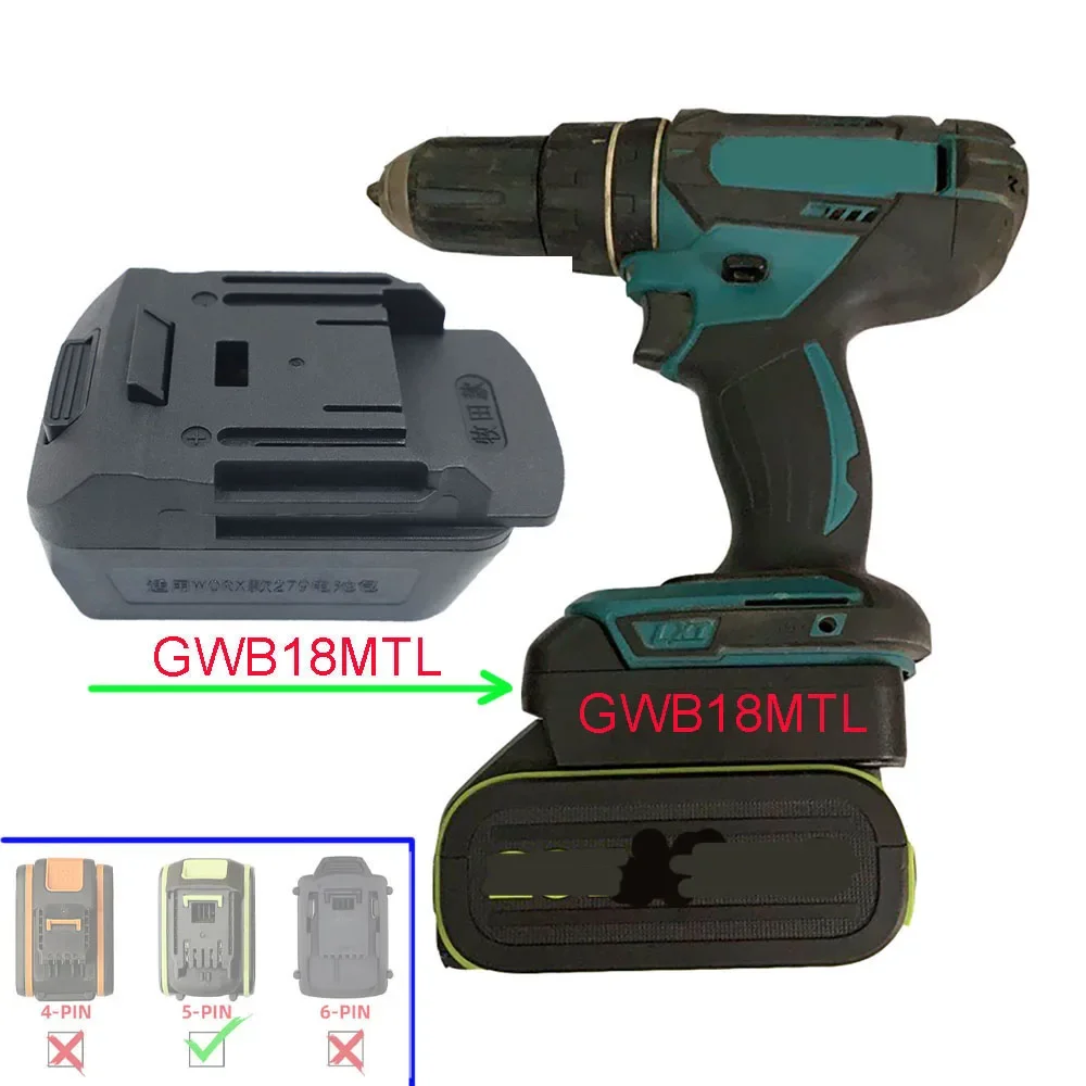 Li-ion Battery Adapter Converter BSB18MTL DVB18MTL GWB18MTL For Bosch BAT618 For Devon For Worx For Makita Lithium Tool BL1830