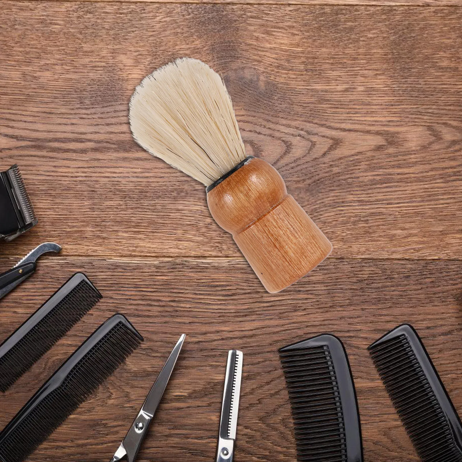 Men'S Grooming Cream - Retro szczotka do brody z drewnianą