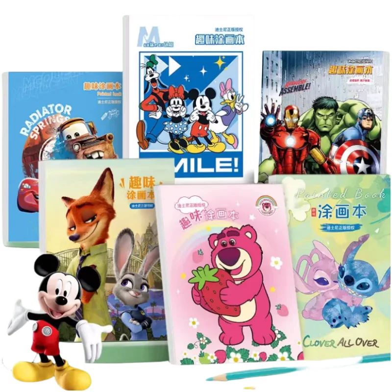 

Miniso Disney Genuine Graffiti Album Children's Enlightenment Puzzle Learning Painting Copying ColoringBookParent-child Painting