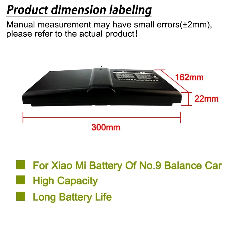 Scooter 54.8V 4400mAh Lithium-ion Battery pack 241Wh,Suitable for Xiaomi No. 9 Electric Balance Cars Battery