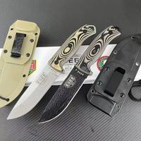 ESEE-5 Kitchen Sharp Meat Cleaver Cutting Tool Outdoor Tactical Knife High Hardness G10 Handle D2 Straight Knives Survival Tool