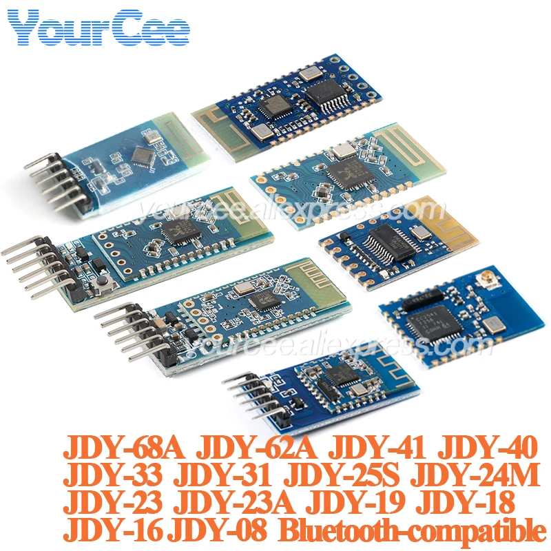 5 sztuk/1 szt. Moduł BLE kompatybilny z Bluetooth JDY-68A JDY-62A JDY-41 JDY-33 JDY-31 JDY-25S JDY-24M JDY-23 JDY-23A JDY-19 JDY-18